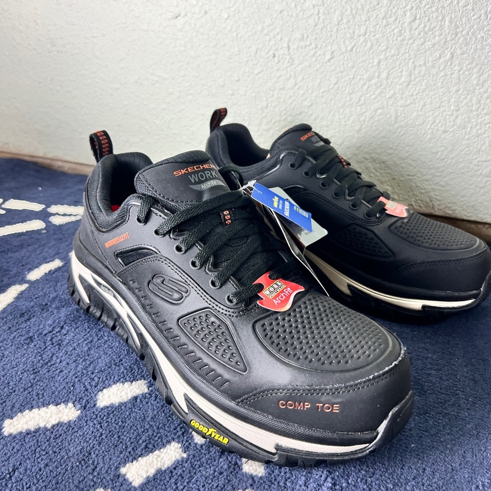 Skechers Men's Work-Arch Fit Road Walker- Ryalan Work Sneakers From Finish